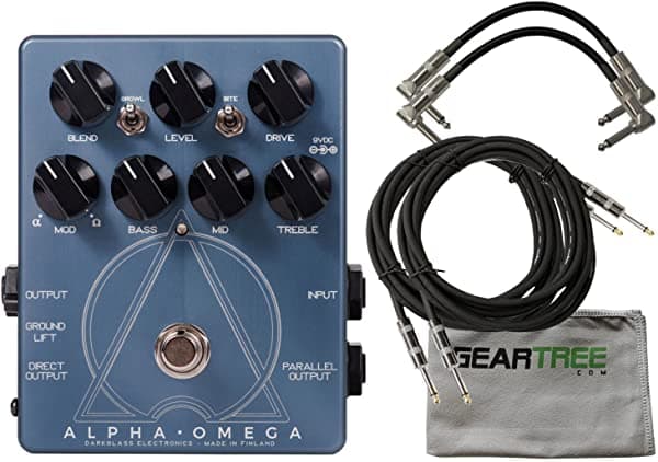 Darkglass Alpha Omega Bajo Pre-Amp Y Overdrive Pedal Cloth Y 4 Cables