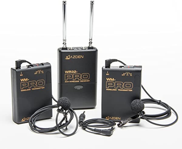 Azden WDL-PRO Sistema de Micrófono Inalámbrico VHF de 2 Canales