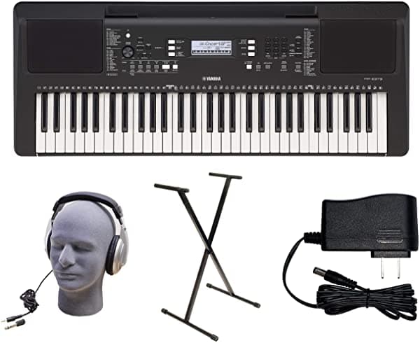 Yamaha Psr-E373 Pky 61-Key Premium Teclado Pack Fuente Bolt-On Stand Y Auriculares Yam Psre373 YAM PSRE373 PKY