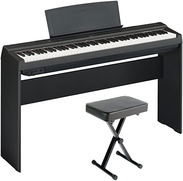 Yamaha P125 Piano De Piano Digital Muebles Para El Paquete De Muebles Y Banco Black