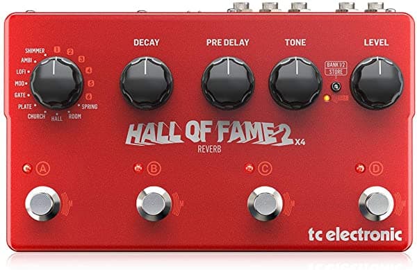 Tc Electronic X4 - Pedal Reversible (2 X 4) HALL OF FAME 2 X4 REVERB