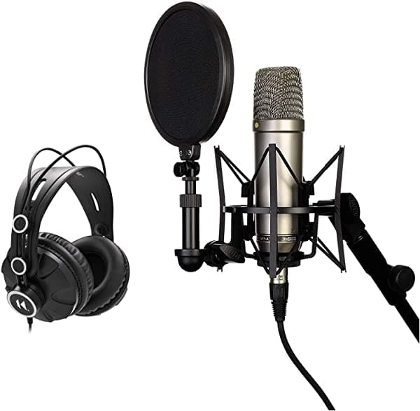 Rode Nt1A - Paquete De Micrófono Condensador Voces De Aniversario Con Auriculares Knox (2 Artículos)