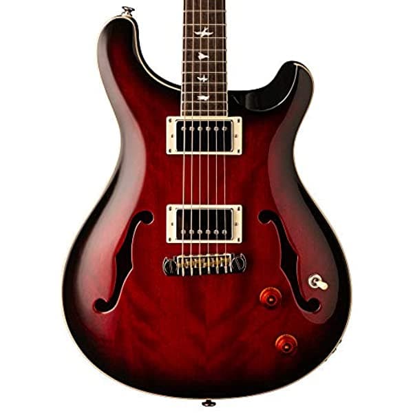 Prs Guitarra 6 Cuerdas Se Hollowbody Standard Fire Red Burst Case A La Derecha 105534 Fr