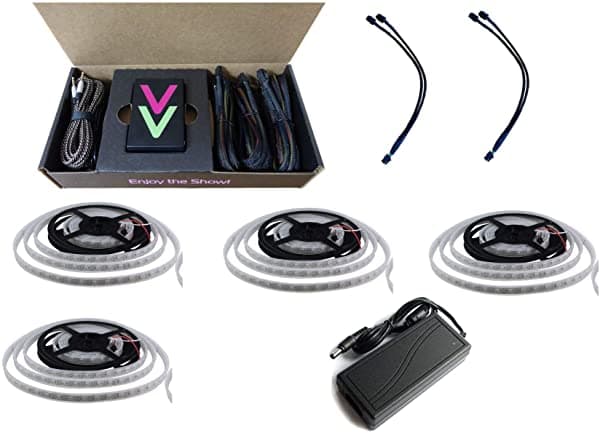 Visual Vibes Vivi Music Led Controlador 4 Strip Iluminacion Sistema Con Vibesync Technology Profesional Controlador Led Direccionable