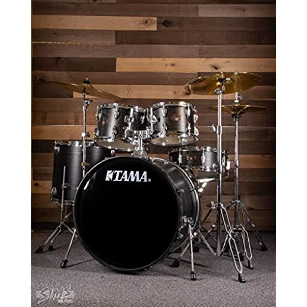 Tama Imperialstar Kit de 5 Piezas con Platillos Meinl HCS (Cartón A, Acabado en Roble Negro) Paquete con Tama Imperialstar Kit de 5 Piezas con Platillos Meinl HCS (Cartón B, Acabado en Roble Negro) (2 Artículos) IE52CBOW