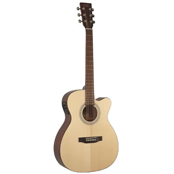 Grabación King Rom-06-Cfe4 Cutaway Electric Om-Style Acústica