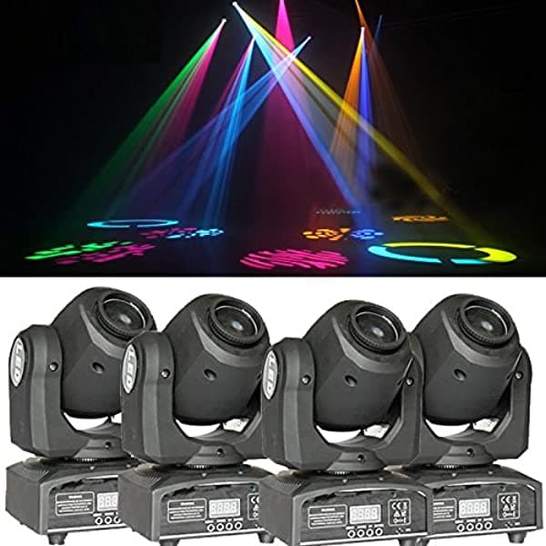 lawkiaa 4Pcs Dmx-512 Mini Head Moving Luz Rgbw Led Etapa Par Luz Profesional Automático Profesional 9 11 Channel Party Disco Show Ac 100-240V Sound Active