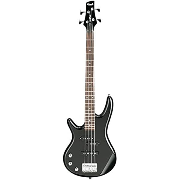 Ibanez GSRM20BKL Bajo eléctrico 4 cuerdas zurdo, color negro, tamaño 3/4 ideal para principiantes y músicos con manos pequeñas.