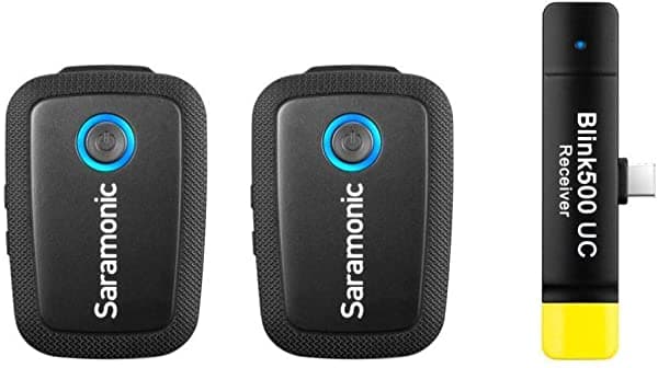 Saramonic 2.4 GHz Mic Inalámbrico Clip-On, Lavs y Receptor USB-C para Smartphones y Tabletas BLINK500B6