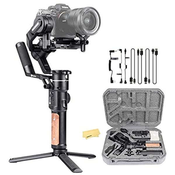 FeiyuTech Feiyu AK2000S 3 Ejes Estabilizador Gimbal Portatil Para Sony A9 A7 II A6500 Series Canon 5D Panasonic GH5 GH4 Nikon D850 Sin Espejo y DSLR Camara Digital Panel Tactil Inteligente AK2000S-JP