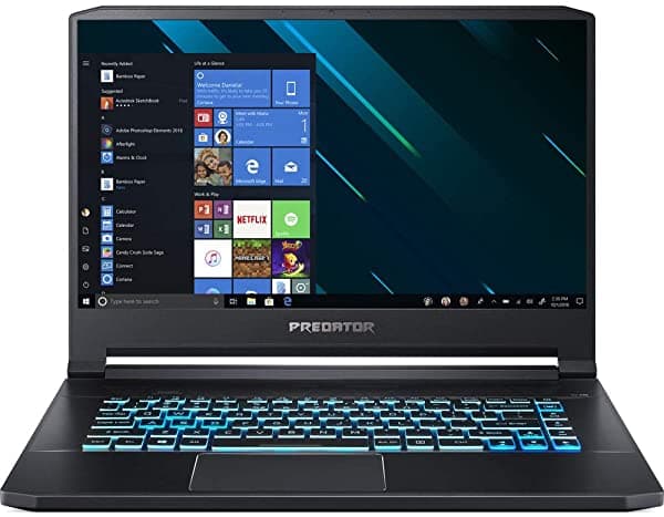 Amazon Renewed Acer Predator Triton 500 15.6" Intel i7-9750H 2.6GHz 16GB RAM 512GB SSD Win10Pro (Reacondicionado) Disco Duro Externo PT515-51-73EG