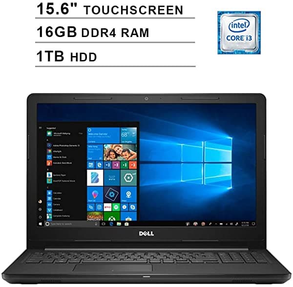 Pantalla Táctil Dell Inspiron De 156 Pulgadas (Intel Core I3-7100U 240 Ghz 16 Gb Ddr4 Ram Disco Duro De 1 Tb Intel Hd Graphics 620 Hdmi Bluetooth 802.11N Windows 10)