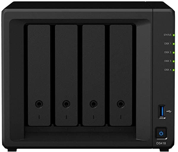 Synology Diskstation Ds418 Mini Servidor Nas De Escritorio Realtek Rtd1296 Quad-Core 2Gb Ddr4 Synology Sdram 16Tb Sata Software Synology Dsm