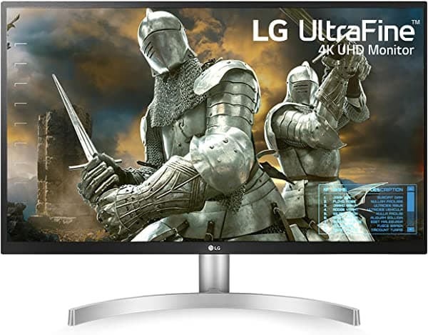 Amazon Renewed LG 27 pulgadas UHD (3840 x 2160) IPS pantalla con VESA Display (Reacondicionado) Blanco 27UL500-W-cr