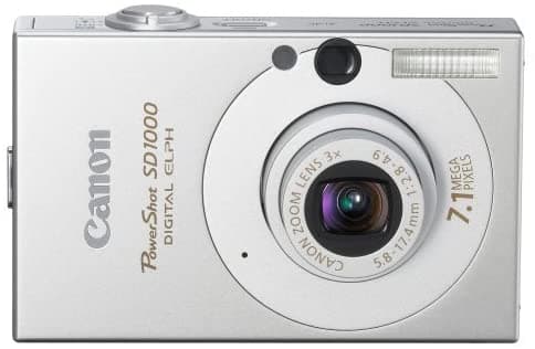 Canon Powershot Sd1000 Cámara Elph Digital De 7.1 Mp Con Zoom Óptico 3X (Plateado) (Modelo Antiguo) 1862B001
