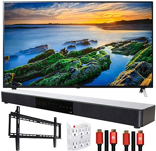 Lg Nano 8 Series 4K Smart Uhd Nanocell Tv Con Ai Thinq (Modelo 2020) Con Deco Gear Home Theater Soundbar Kit De Accesorios De Montaje En Pared Y Cable Hdmi) E2Lg49Nano85