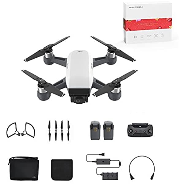 Dji Spark Mini Quadcopter Drone Fly Más Combo Con Free 16 Gb Tarjeta Micro Sd Color Blanco