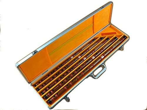 Orientalmusicsanctuary Attested Dong Xue Hua Pofessional Dizi Modelo 8881 - Flauta De Bambú Chino (Juego Completo De 5 (Cdefg) Con Caja De Aluminio)