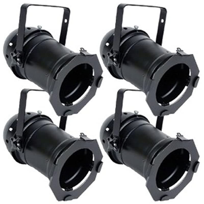 BulbAmerica 4X Black Par 56 Iluminacion Can Stage Theatre Par56 Luz PAR56B