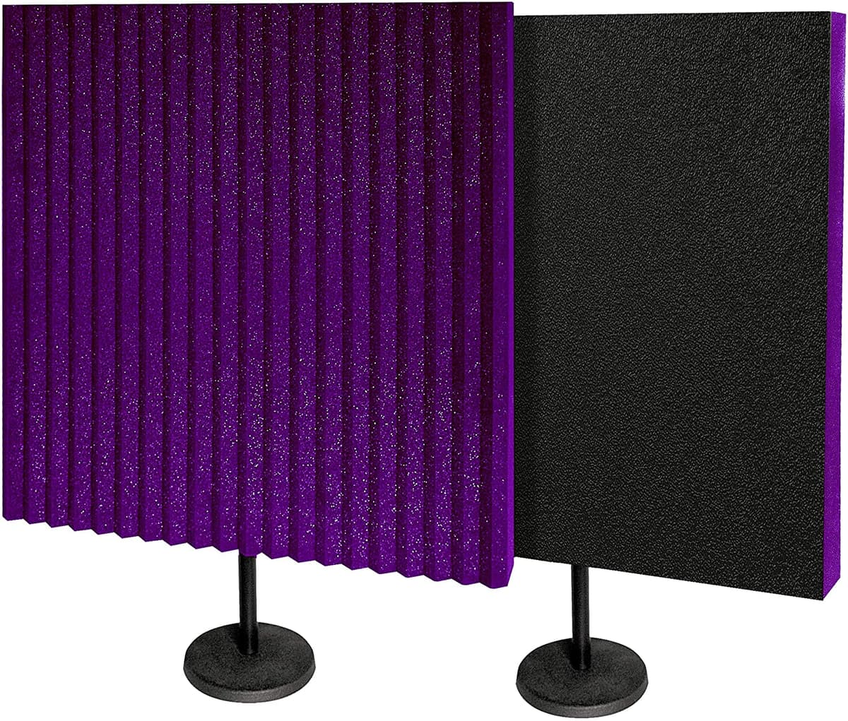 Auralex Acústicas Deskmax Paneles De Tratamiento De Acústica Portátiles Montado En El Podcasting Y Valesovers Purple Deskmaxpur