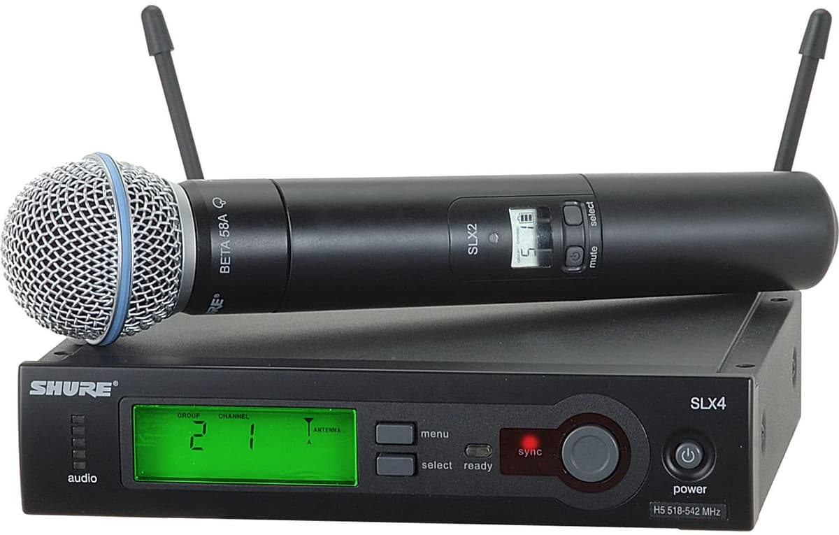 Shure SLX24/BETA58 Sistema Inalámbrico de Mano H19 (SLX24/BETA58-H19)