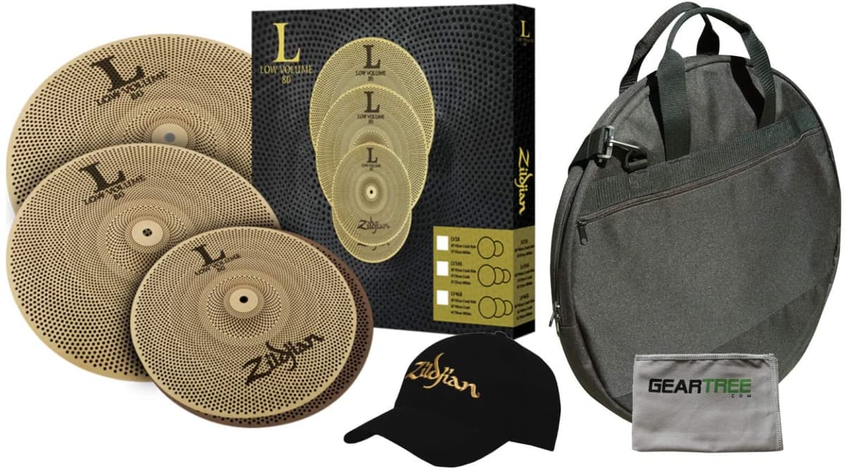 Zildjian Lv468 Bajo Volumen L80 14 16 18 Cymbal Box Set Hat Fundatage Y Tela
