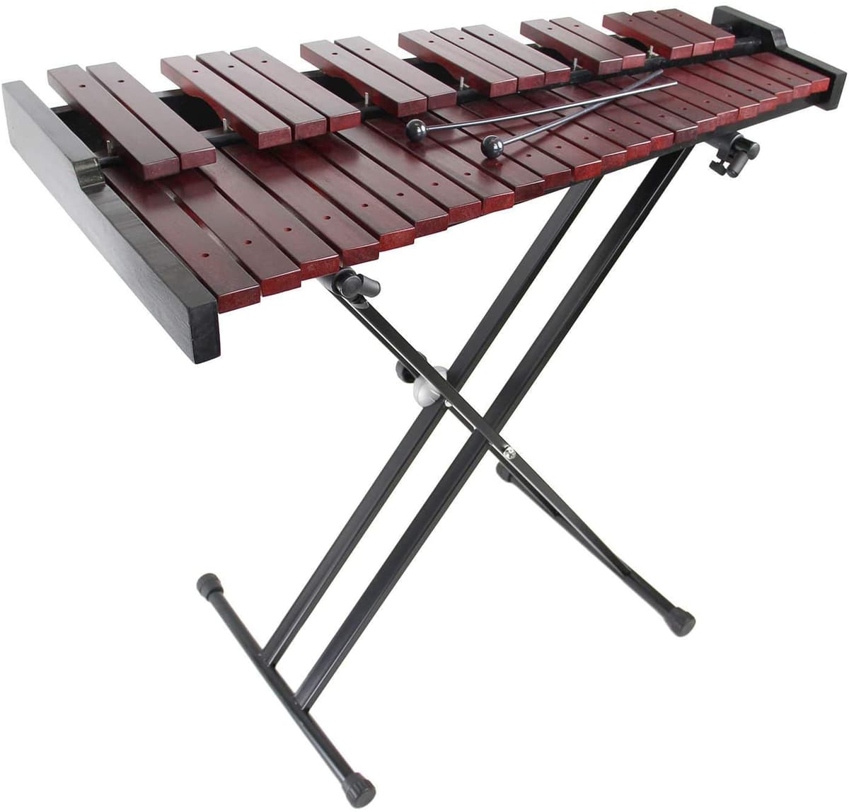 Gearlux 37 Key Mallets De Xilófono De Madera Stand Y Funda XYLO-SET-37-1