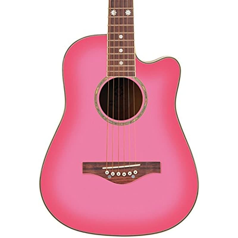 Daisy Rock Wildwood Corta Escala Corta Guitarra Acústica Pink Burst 14-6260