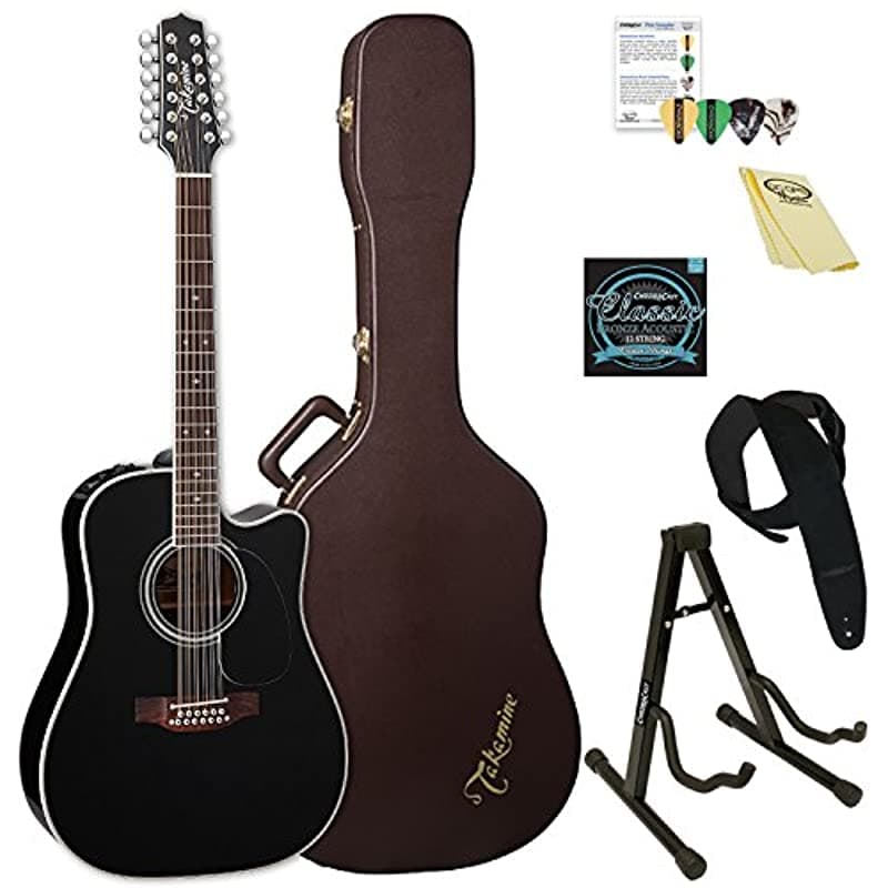 Takamine Ef381Sc-Kit-2 12-Cuerdas Dreadnought Electroacústica Case Duro Y Accesorios De Cromacast