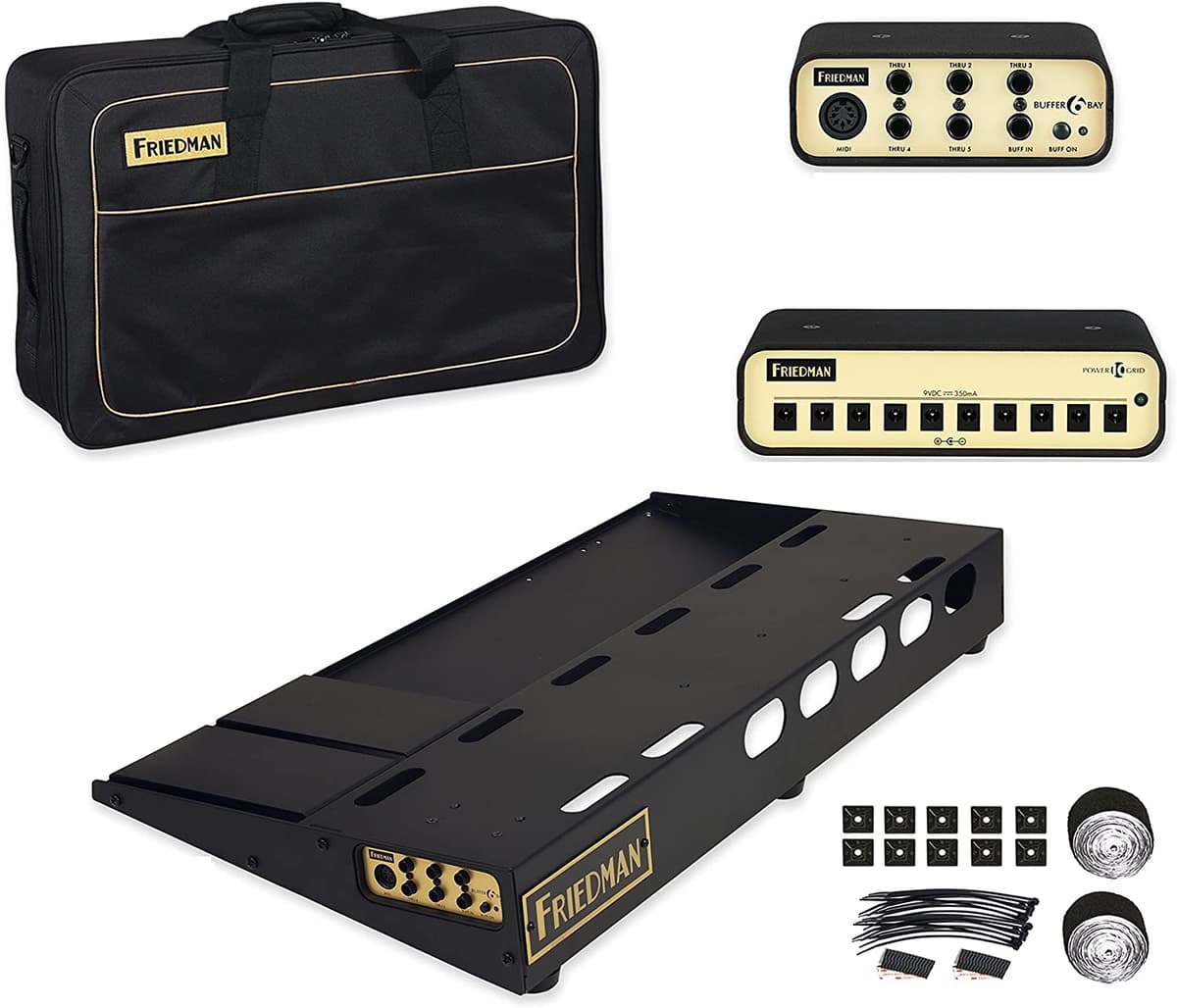 Friedman Amplification Tour Pro 1530 Platinum Pack 15 X 30 Pedalera Riser Profesional Que Lleva Funda Power Grid 10 Y Bufffer Bay 6 TP1530PLATPK