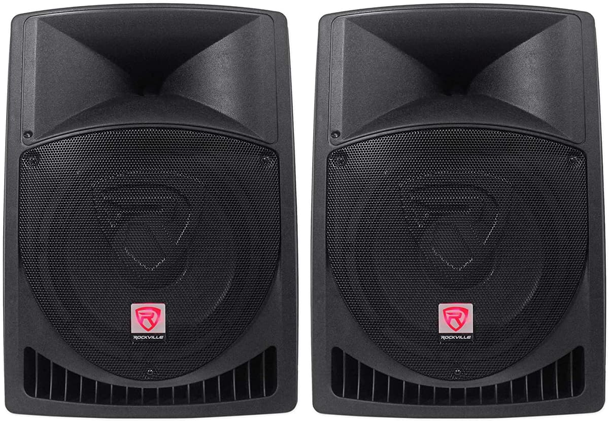 Par Rockville Potencia Gig Rpg12 12" Funciona Con Active 1600 Watt 2 Vías Dj Pa Altavoces (2) RPG12