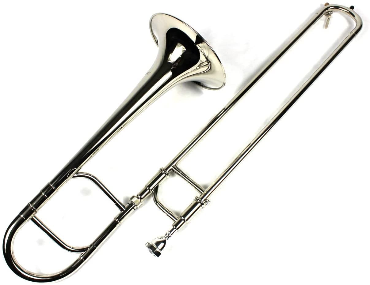 Moz Trombón Alto Eb Nuevo con Estuche y Boquilla - Acabado Chapado en Níquel Moz-NP-100