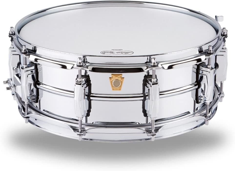 Ludwig LM400 Redoblante Aluminio Cromado Suave 5x14 Pulg Imperial Lugs Supra-Phonic Ideal Batería