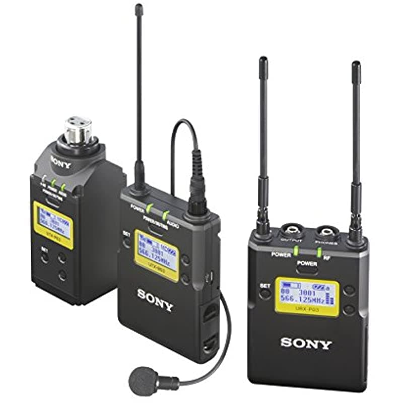 Sony UWP-D16/14 Lavalier Bodypack TX, Plug-On TX y RX Portátil, Sistema Inalámbrico Negro