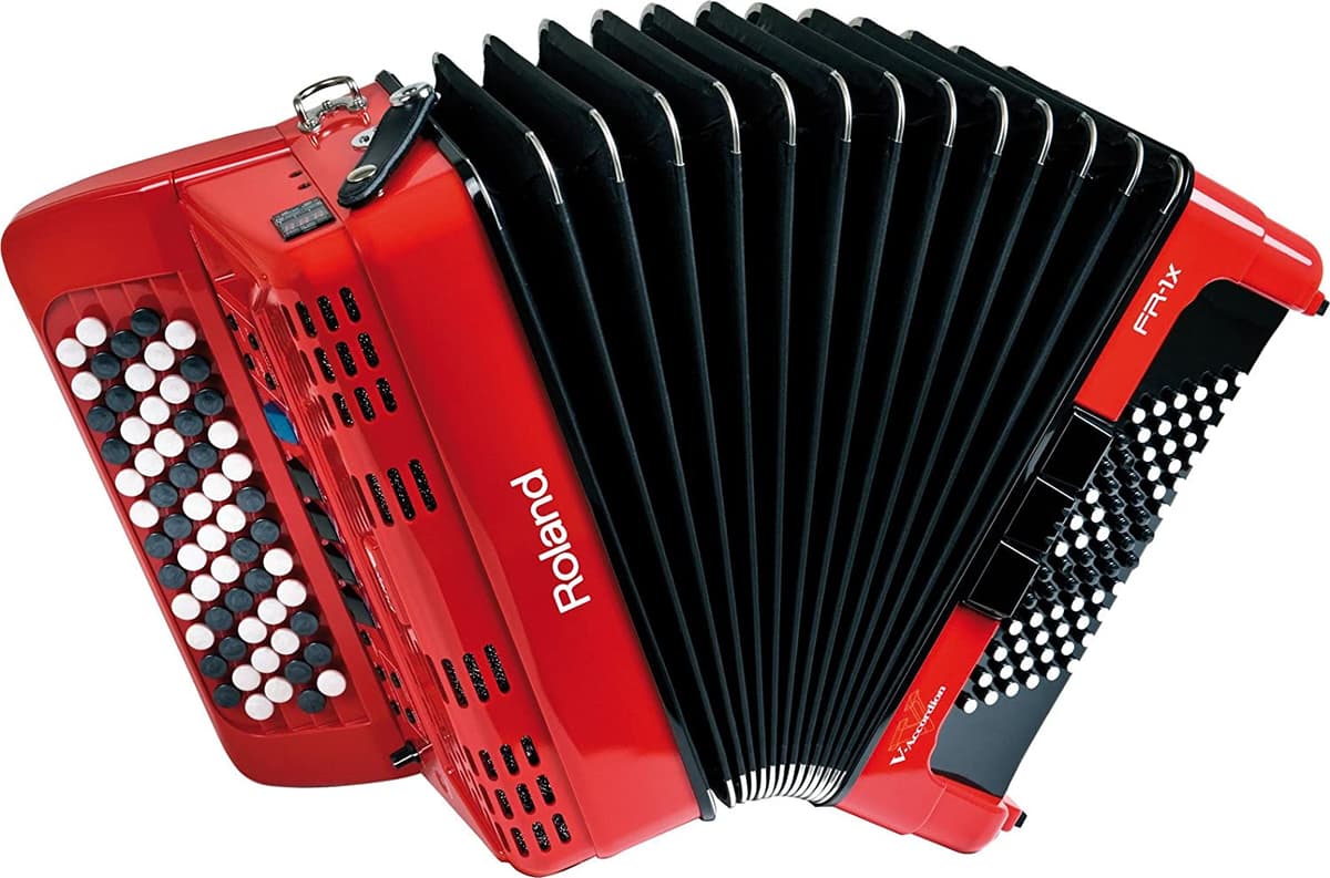 Roland Fr-1Xb Premium V-Accordion Lite 62 Botones Y Parlantes Rojo FR-1XB-RD