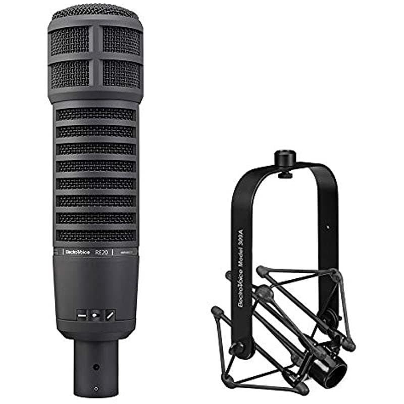 Electro-Voice RE20 Paquete de Micrófono para Locución de Transmisión (Negro) con Suspensión Antivibratoria 309A F.01U.388.793