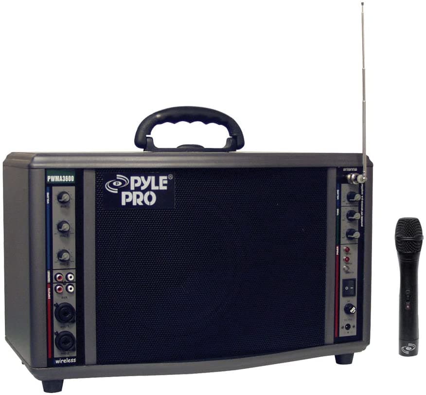 Pyle-Pro PWMA3600 sistema PA potenciado a batería con micrófono inalámbrico