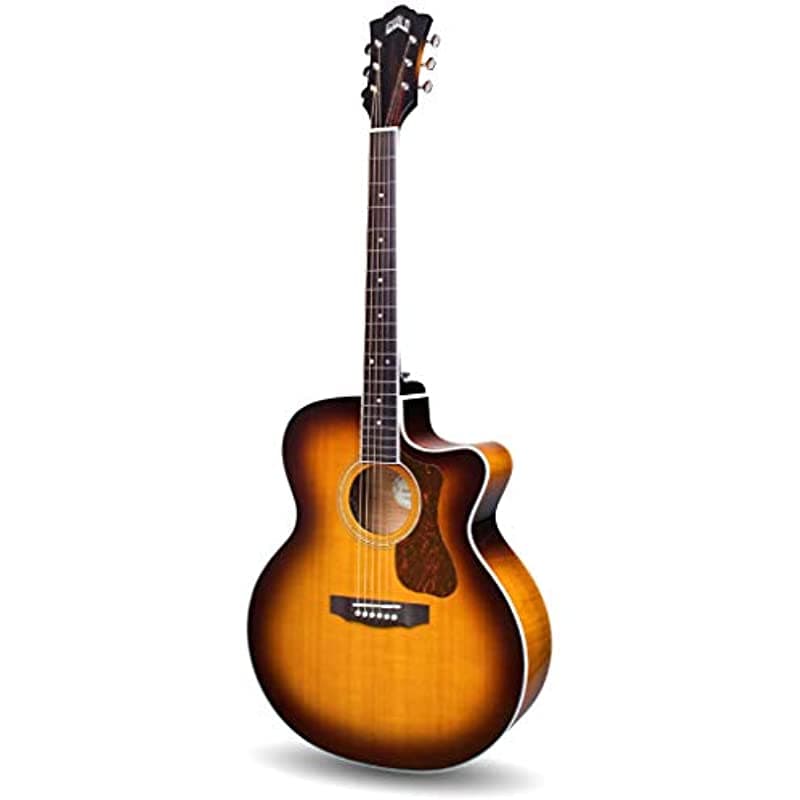Guild Guitarra F-250Ce Deluxe Maple Atb Guitarra Acústica Antique Burst Jumbo Archback Deluxe Solid Top Westerly Collection 383-3605-937