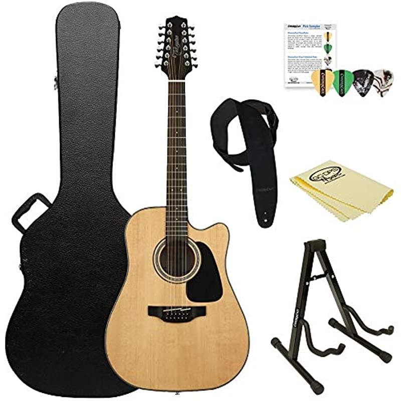 Takamine GD30CE-12 NAT-KIT-2 Dreadnought 12 cuerdas Cutaway guitarra electroacústica con estuche rígido