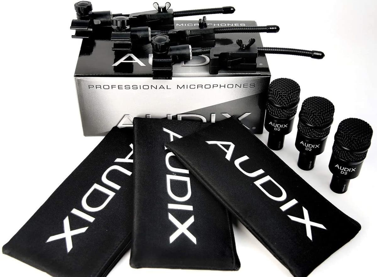 Audix D2 Dynamic instrumento Micrófono Trio (Paquete De 3) D2TRIO