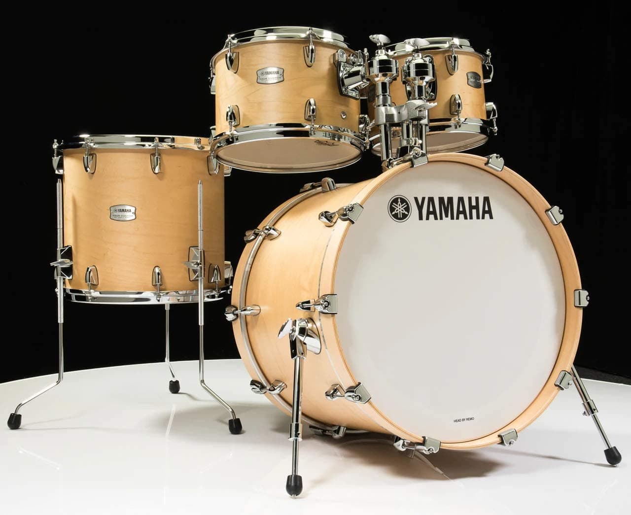 Yamaha Tour Custom Maple 4Pc Fusion Shell Pack Satin TMP0F4BTS