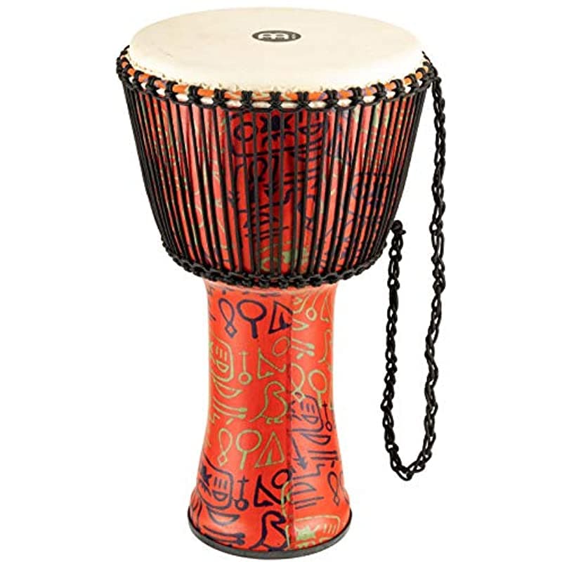 Meinl Percusión Travel Djembe Synthetic Shell-No Hecho En China-14 Tamaño Extra Grande Cabeza De Cabra Tuned Head Pharaoh'S Script 2 Años 14 Xl Padj1-Xl-G