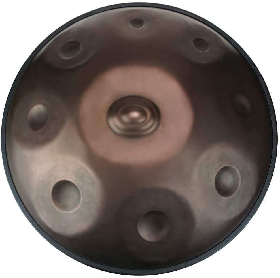 Lark Music HP003 - Handpan de acero de 9 notas (22.8 pulgadas) superficie bronce (re menor) 9 notas D3 A Bb C D E F G A