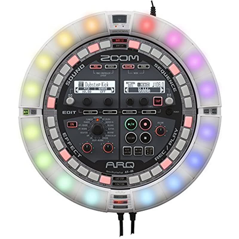 Zoom ARQ AR-48 - Instrumento de producción y performance en vivo todo en uno, máquina, secuenciador, looper, lanzador de clips, controlador MIDI, acelerómetro, con controlador de anillo