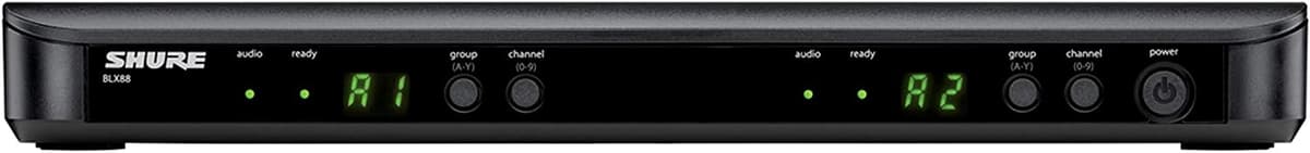 Shure BLX88 - Receptor inalámbrico de doble canal, transmisor se vende por separado BLX88=-H11