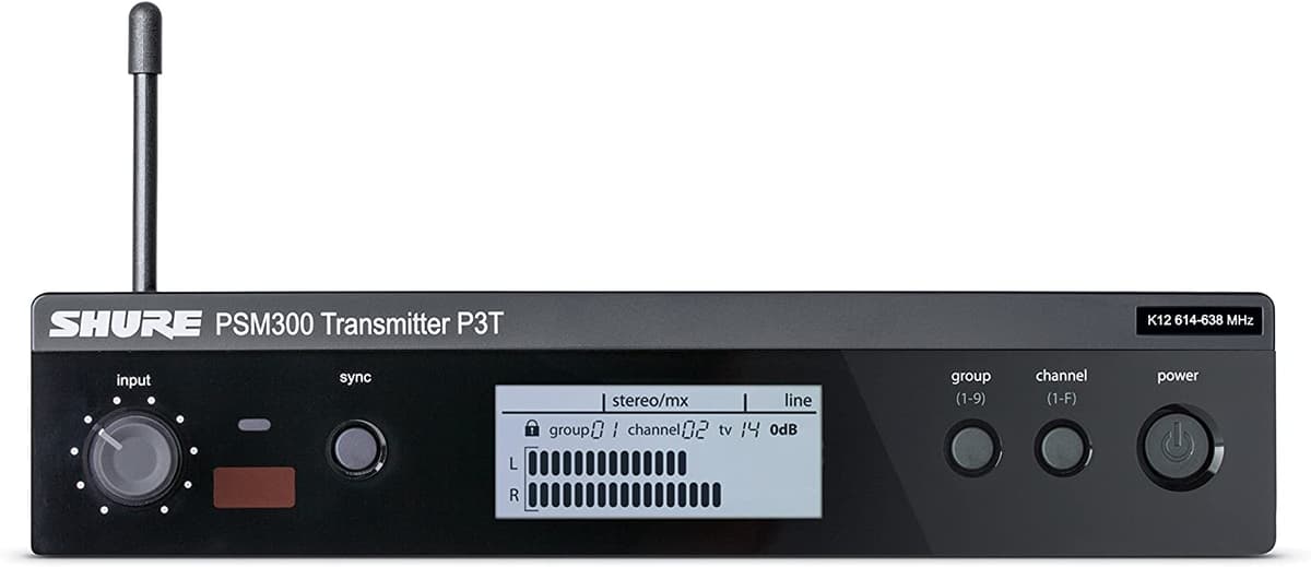 Shure P3T=-G20 Micrófono Condensador para Instrumentos, Negro, 488-512 MHz