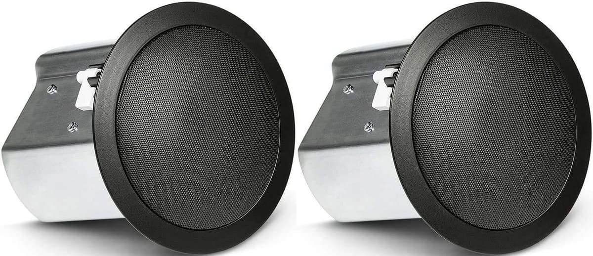 JBL Professional Control 18C/T-BK Altavoz de Techo Coaxial de Dos Vías de 8 Pulgadas, Color Negro, Vendido por Par