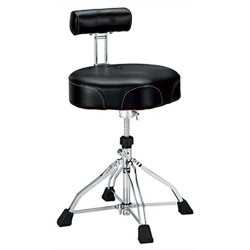 Tama 1st Chair Ergo-Rider - Banqueta de batería con respaldo color negro HT741B