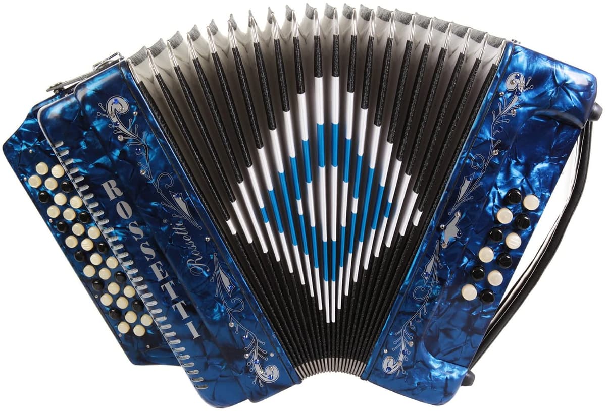 Rossetti 34 Key Acordion Ros3412-Fbe-Bl