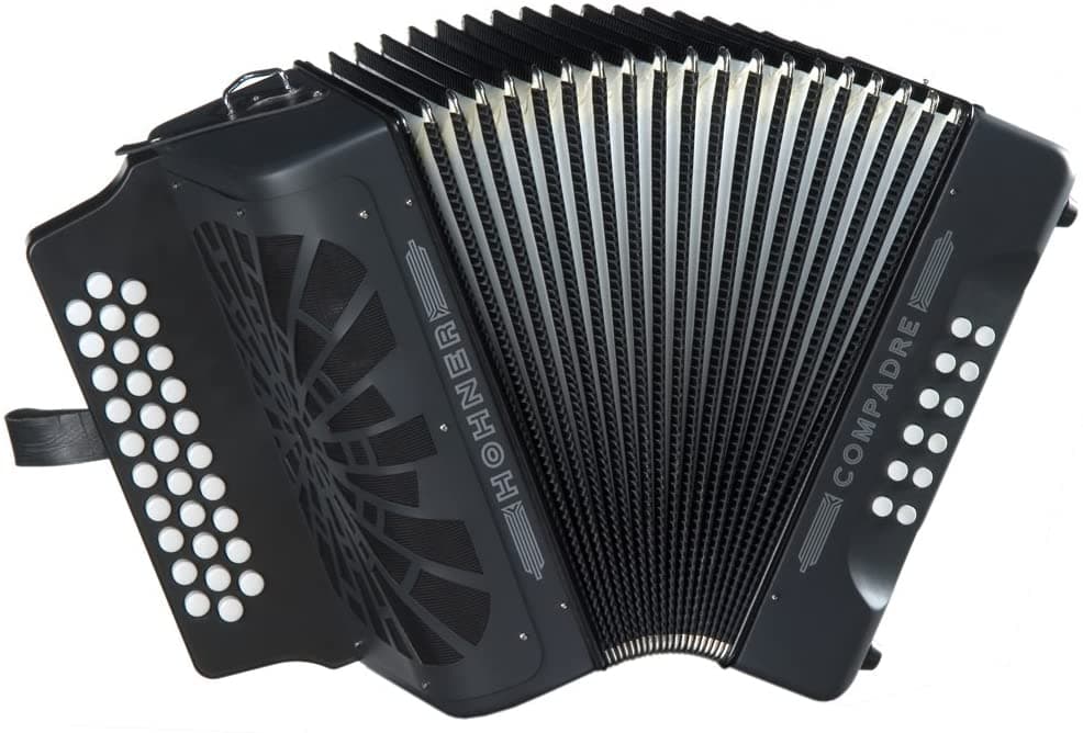 Hohner Compadre G C F 3-Fila De Acordeón Diatónico Negro COGB